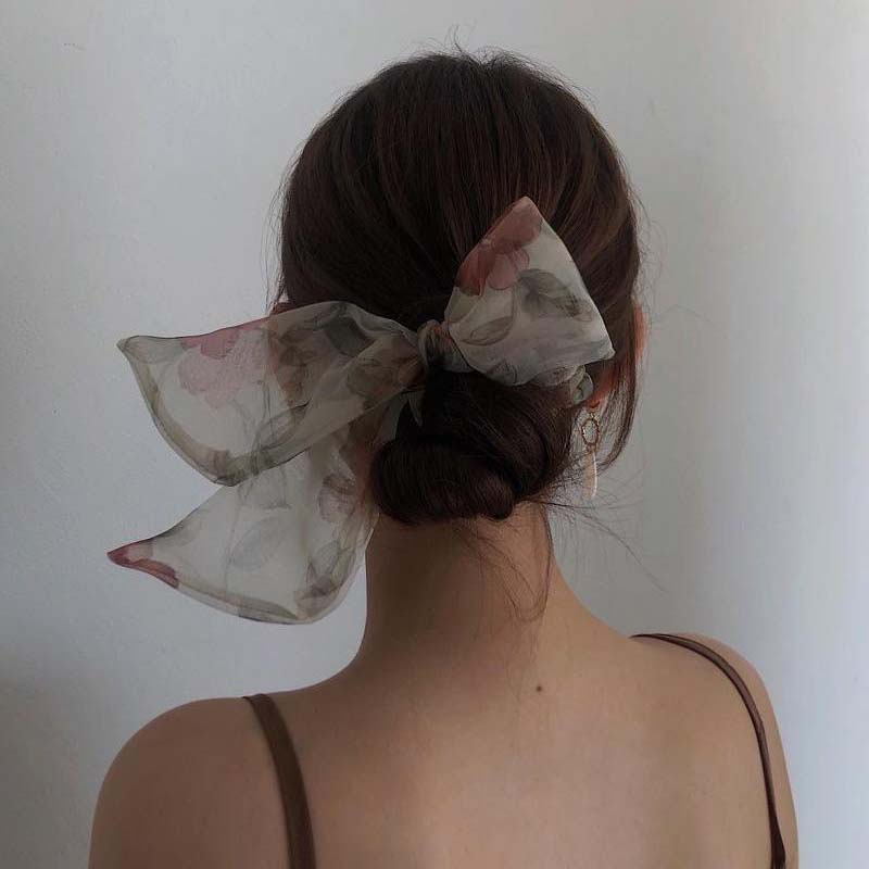 Dây Buộc Tóc Co Giãn Thắt Nơ Đính Hạt Ngọc Trai 30 Kiểu Dáng Thanh Lịch Cho Nữ