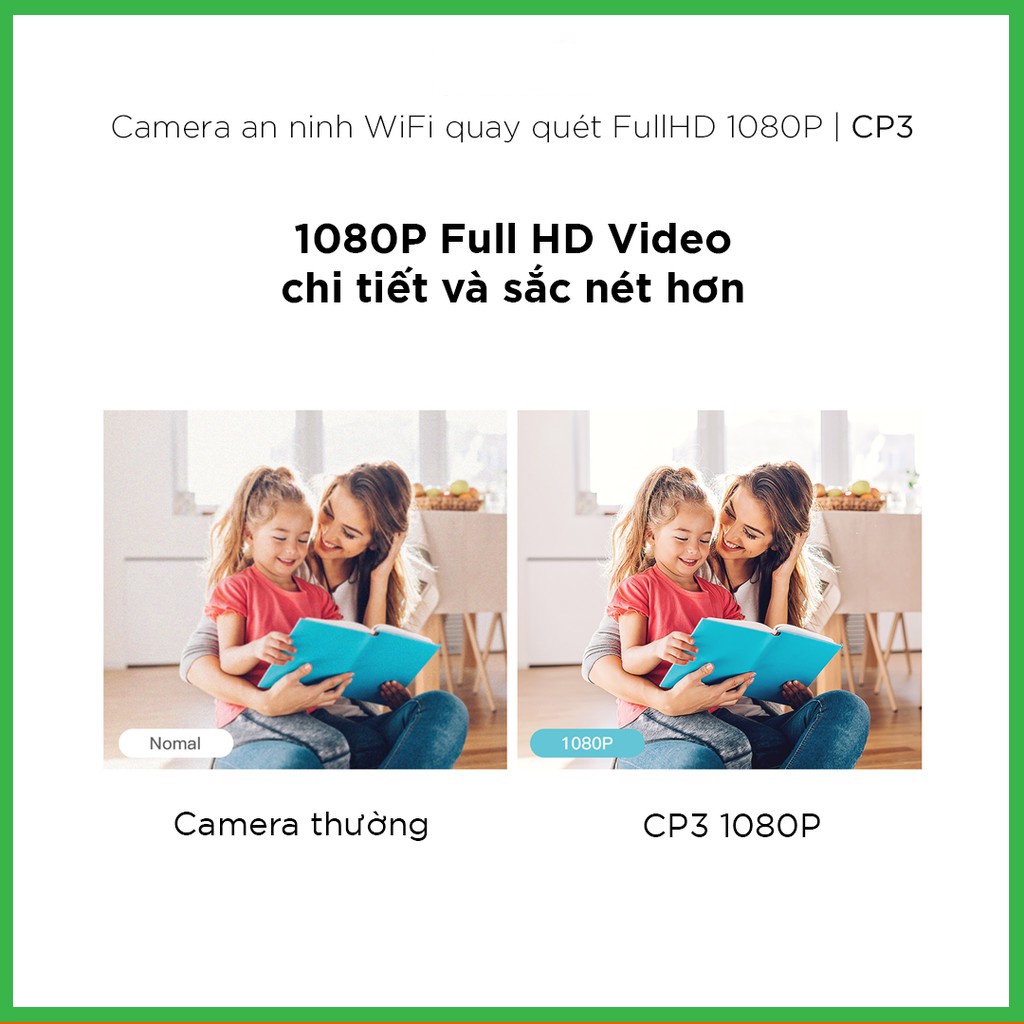 Camera IP Wifi Tenda CP3 Full HD 1080P 360° , Full HD 1080P , Đàm Thoại 2 Chiều , Theo Dõi Chuyển Động