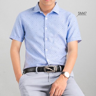 [Mã FAMALLT5 giảm 15% đơn 150K] Áo Sơ Mi Nam Họa Tiết Ngắn Tay Phong Cách Công Sở Thời Trang BATINO