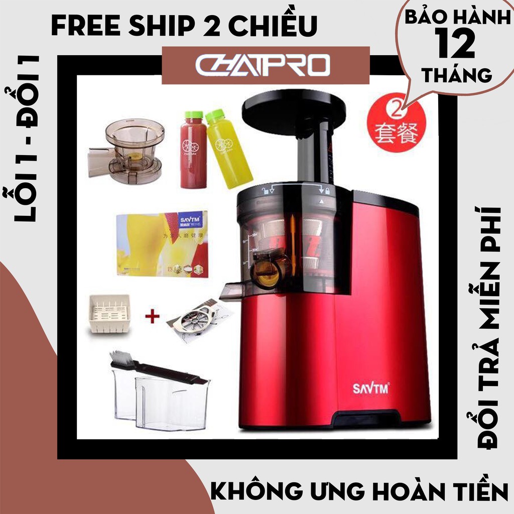 [Hàng Chính Hãng] Máy ép trái cây tốc độ chậm SAVTM,Máy ép chậm SAVTM cao cấp -Bảo hành 12 tháng