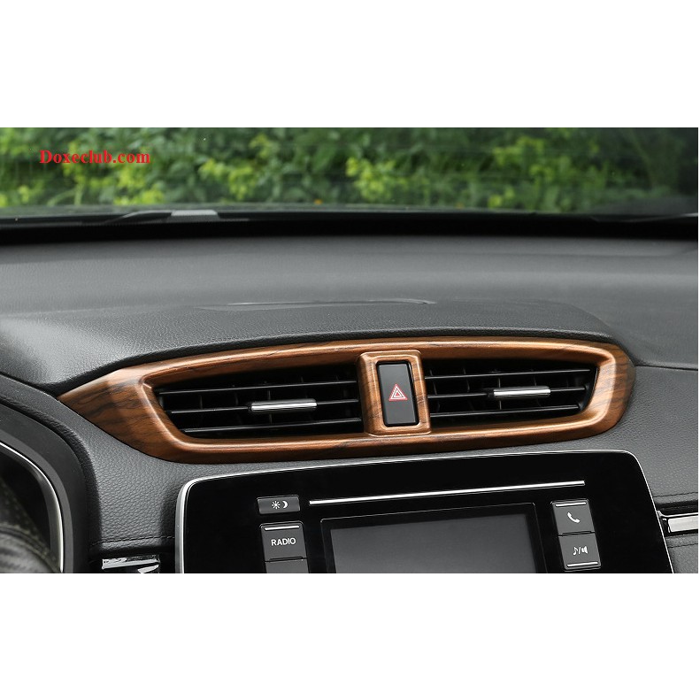 Bộ ốp nội thất màu gỗ Honda CR-V 2018-2021 giống vân gỗ zin trên xe nhất