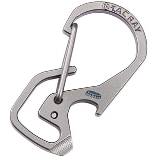 Móc khóa TACRAY TITANIUM KEYCHAIN CARABINER THÁO RING NHANH CÔNG CỤ ĐA NĂNG MỞ CHAI VÀ TUA VÍT CÓ RÃNH
