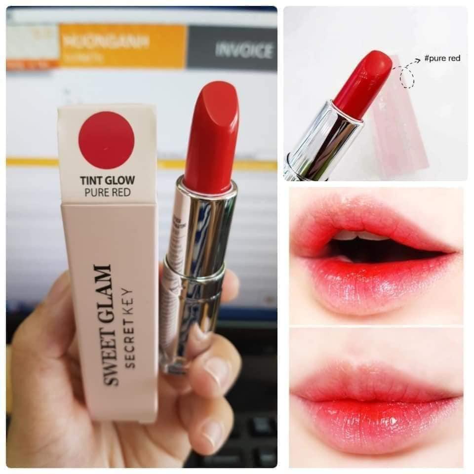 (sale date 9/2021)SON DƯỠNG LÊN MÀU HOÀN HẢO SECRET KEY SWEET GLAM TINT GROW