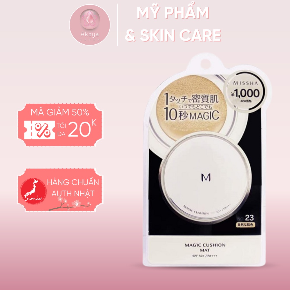 Phấn nước Nhật Bản ⚡ CAO CẤP ⚡ Phấn nền Missha Magic Cushion tăng cường dưỡng da, che khuyết điểm