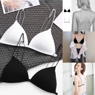 [FREESHIP ĐƠN TỪ 50K] Áo bra dây mảnh 2 màu trắng đen siêu hót