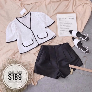 Bigsize set áo viền s189