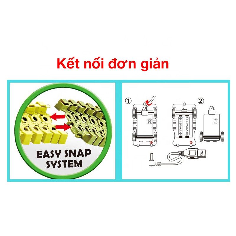 Bộ đồ chơi đường ray ô tô tự lắp ráp nhiều chi tiết khác nhau (khủng long, đường ray, ô tô....)