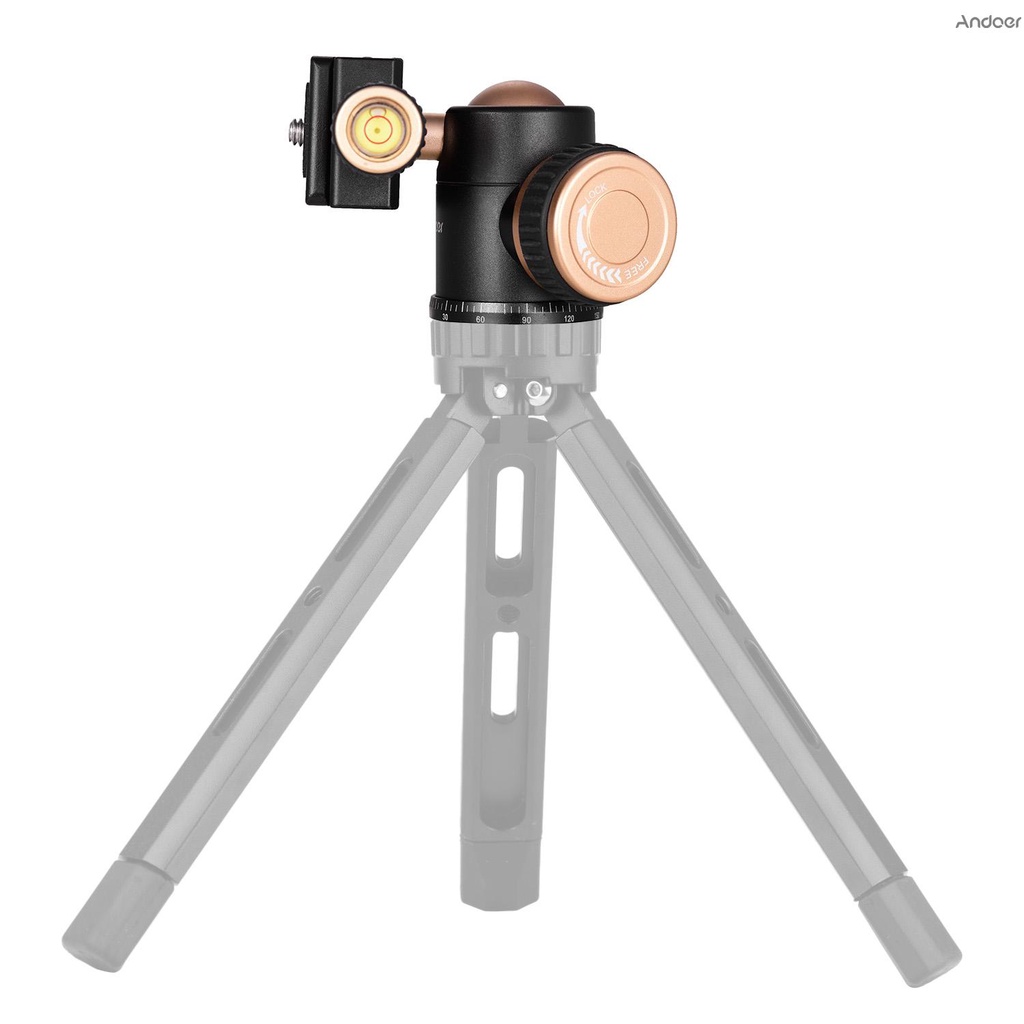 Đầu tripod chụp toàn cảnh Andoer Q30 bằng hợp kim nhôm CNC tải trọng 5kg vít 1/4 3/8 inch