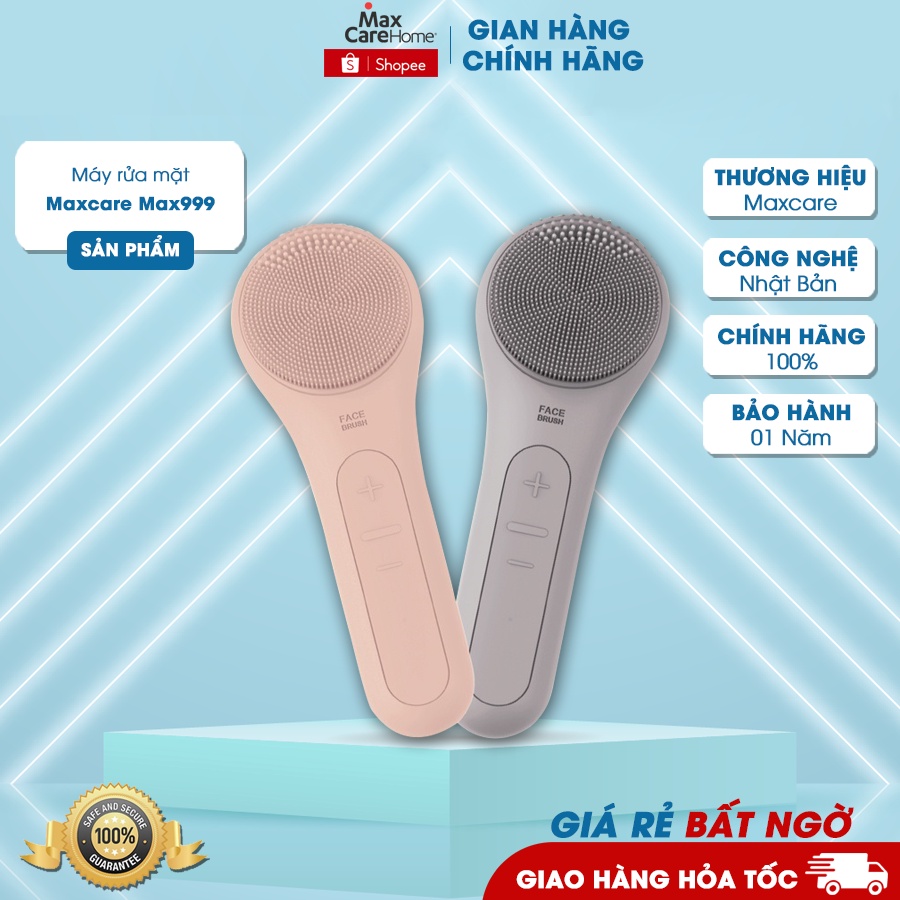 Máy Rửa Mặt Maxcare Max999 | Làm Sạch Lớp Trang Điểm - Dầu Thừa - Bụi Bẩn Trong 1 Phút