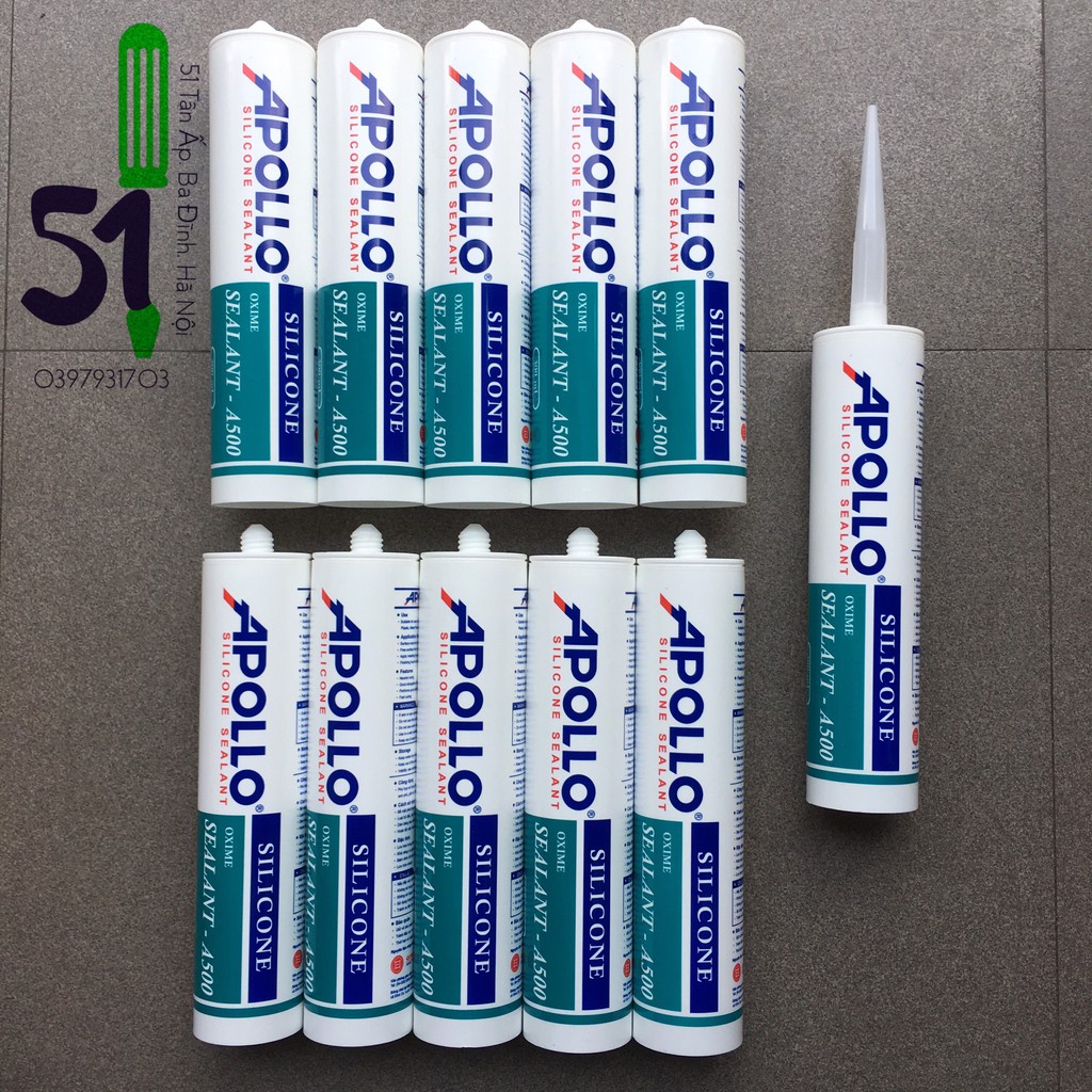 Keo Silicon APOLO A200 - A500 - sữa - đen - trong