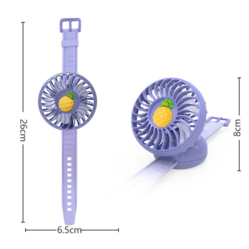 Quạt Mini Sạc USB Hình Đồng Hồ Đeo Tay Tiện Dụng