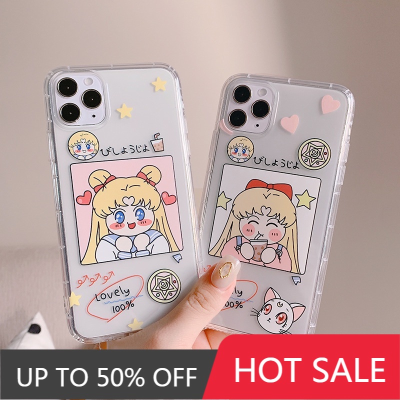 Iphone Vỏ Điện Thoại Vỏ Sò Vỏ Bảo VệPhone Case Beautiful Girl IPhone11 Personalized Airbag Anti-fall 11ProMax Apple X Cute 8Plus Applicable XR Hình Ảnh Hoạt Hình