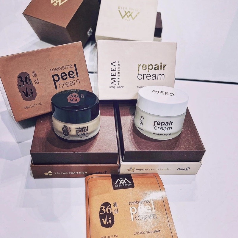 Peel Da Tảo Sâm Meea - Peel Da Bóc Tách Nám Tảo Sâm , Peel Da Đông Y Thảo Dược 36 vị - Melasma Peel Cream