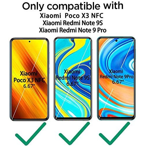 Set 2 Kính Cường Lực Cho Xiaomi Mi Poco F3 Poco X3 Pro Pooc M3 Poco X3 Nfc Poco F2 (k30 Pro) Pocophone F1 10t 9t Redmi Note 10 9s 9 8 8t 7 Pro Max Redmi K40 9 9t 9a 9 8a 10x