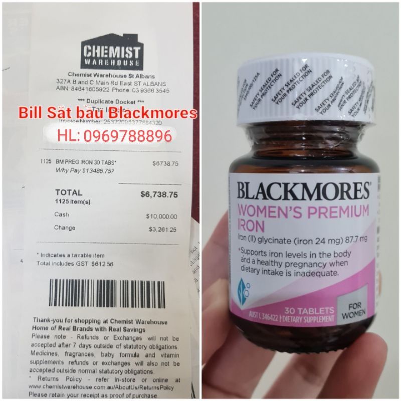 Sắt bổ bà bầu Blackmores Woman's Premum Iron