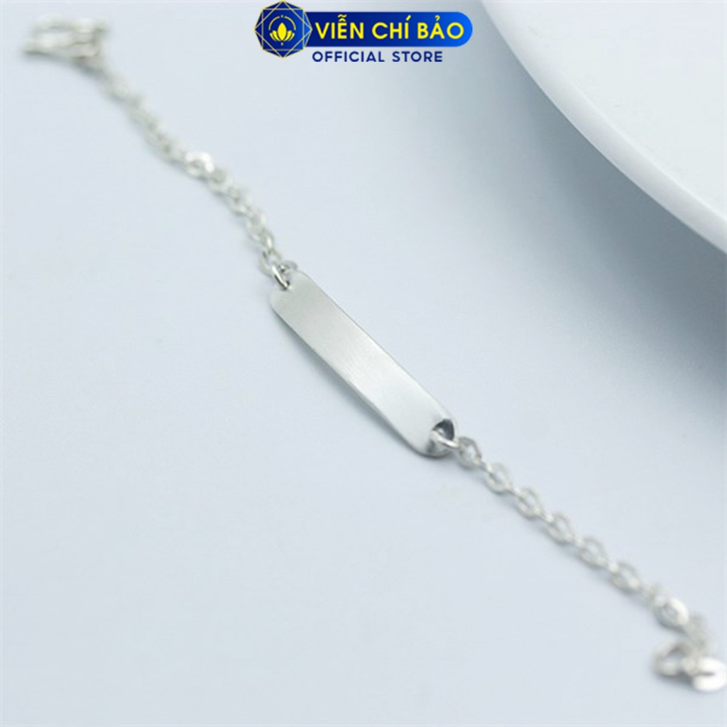 Lắc tay bạc unisex trẻ em khắc tên theo yêu cầu chất liệu bạc S925 thời trang phụ kiện trang sức Viễn Chí Bảo L400266