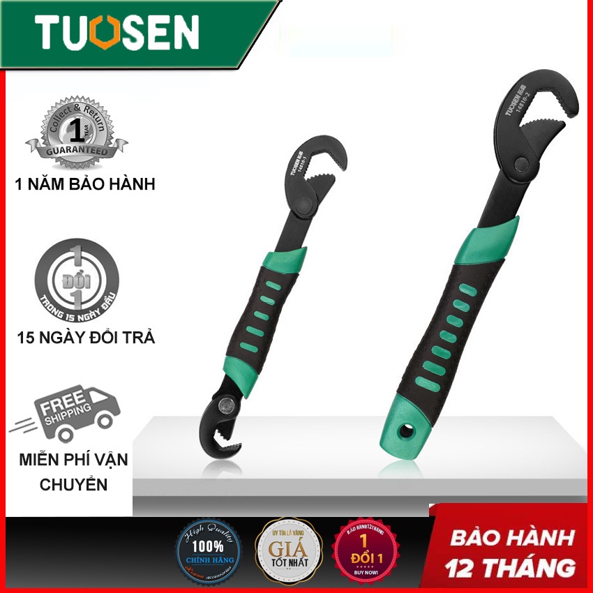 Bộ 2 cờ lê đa năng vô cùng tiện dụng, bộ 2 cờ lê, 3 đầu vặn ốc từ 9-32, bộ cờ lê mỏ lết TUOSEN