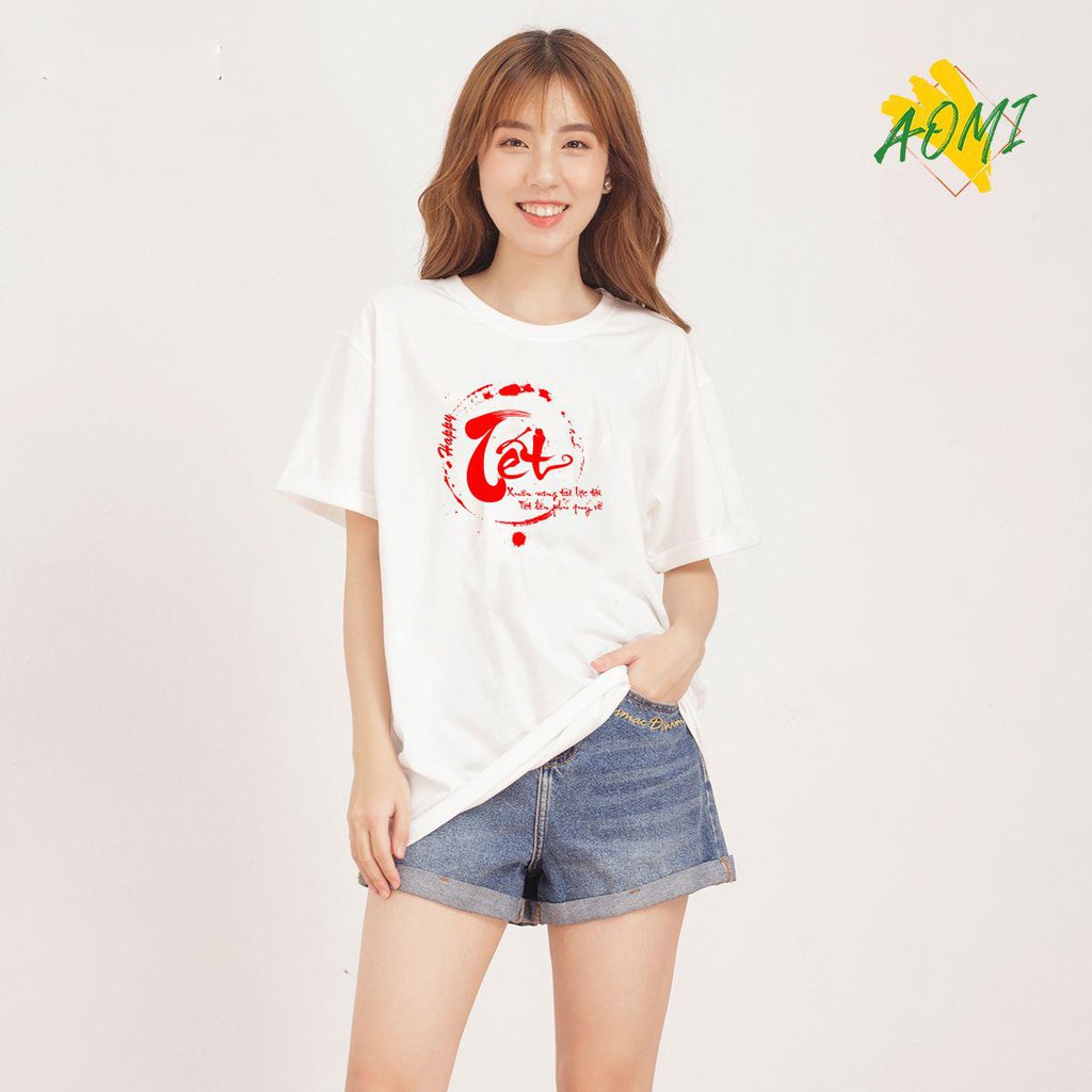 ÁO THUN UNISEX AOMI ĐẶC BIỆT TẾT TÀI LỘC MAY MẮN TAY NGẮN TAY LỠ NAM NỮ AOMIVN THỜI TRANG