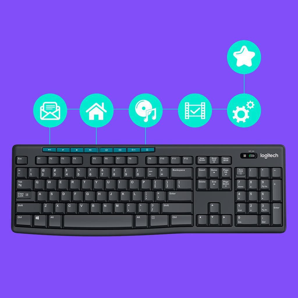 [Trả góp 0% LS] Bộ bàn phím và chuột không dây Logitech MK275