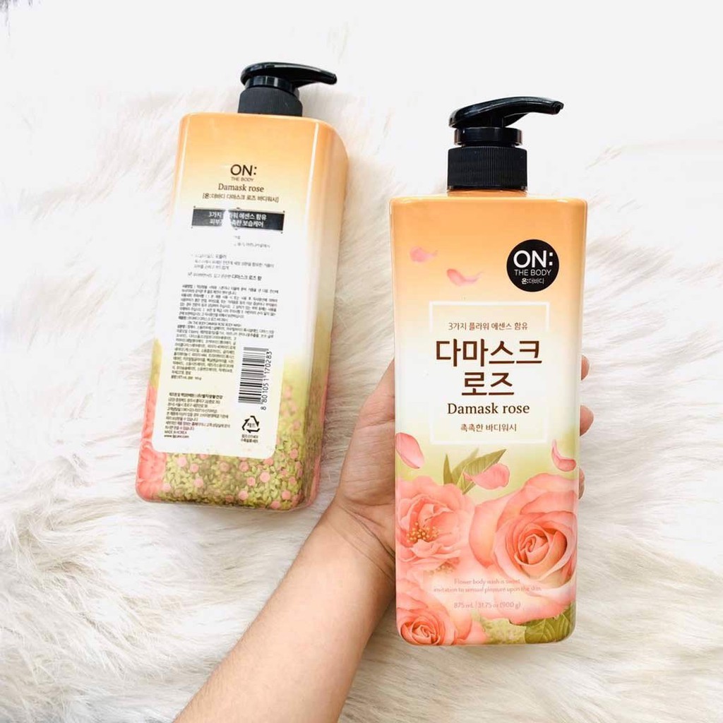 Sữa tắm On The Body Damask Rose Body 900g hương nước hoa