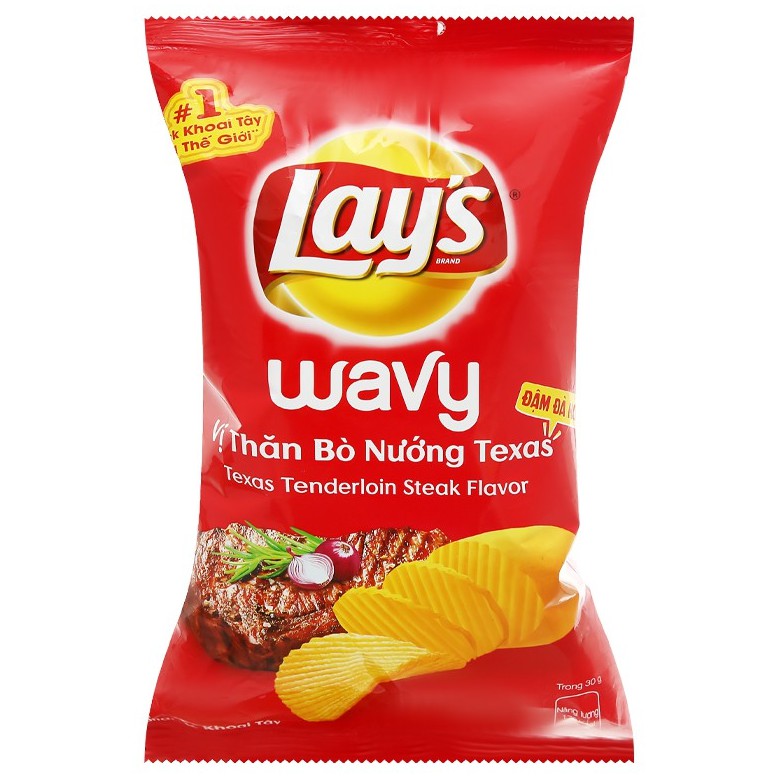 Snack khoai tây Lay's Wavy các loại gói 56g (đủ vị) - size nhỏ