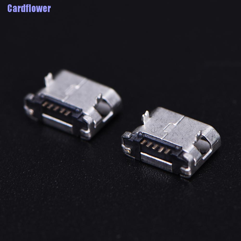 Cardflower  10pcs Micro USB 5pin B type Female Connector For Connector 5 pin Charging Socket Hot sale
