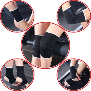 2 Chiếc Màu Đen Thể Thao Bảo Vệ Khuỷu Tay Đầu Gối Nẹp Tay Bảo Vệ Mắt Cá Chân Cổ Tay Tập Gym Thể Dục Bảo Vệ Sức Khỏe