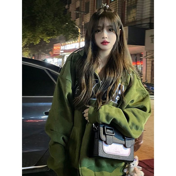 Áo Khoác Cardigan Có Nón Dáng Rộng Phong Cách Hàn Quốc Thời Trang Mùa Thu Kiểu Mới Dành Cho Bạn Nữ