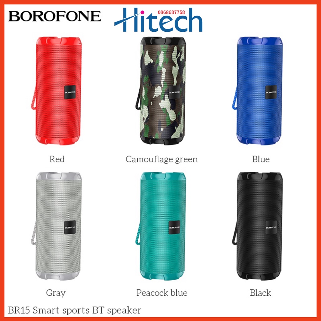 Loa Bluetooth Borofone BR15 Âm Thanh Lớn Rõ - BH 1 Năm (MÀU SẮC NGẪU NHIÊN) - Bảo hành 06 tháng
