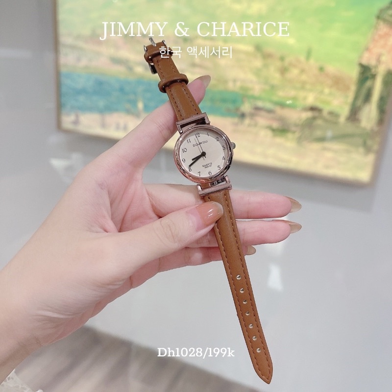 Đồng hồ nữ DOUKOU chống nước dây da mặt tròn 4 màu basic | BigBuy360 - bigbuy360.vn