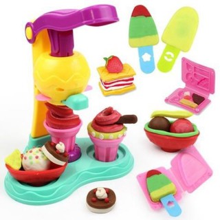 Đồ chơi đất nặn, đất sét làm kem cho bé thỏa sức sáng tạo kèm 5 hộp đất nặn . .