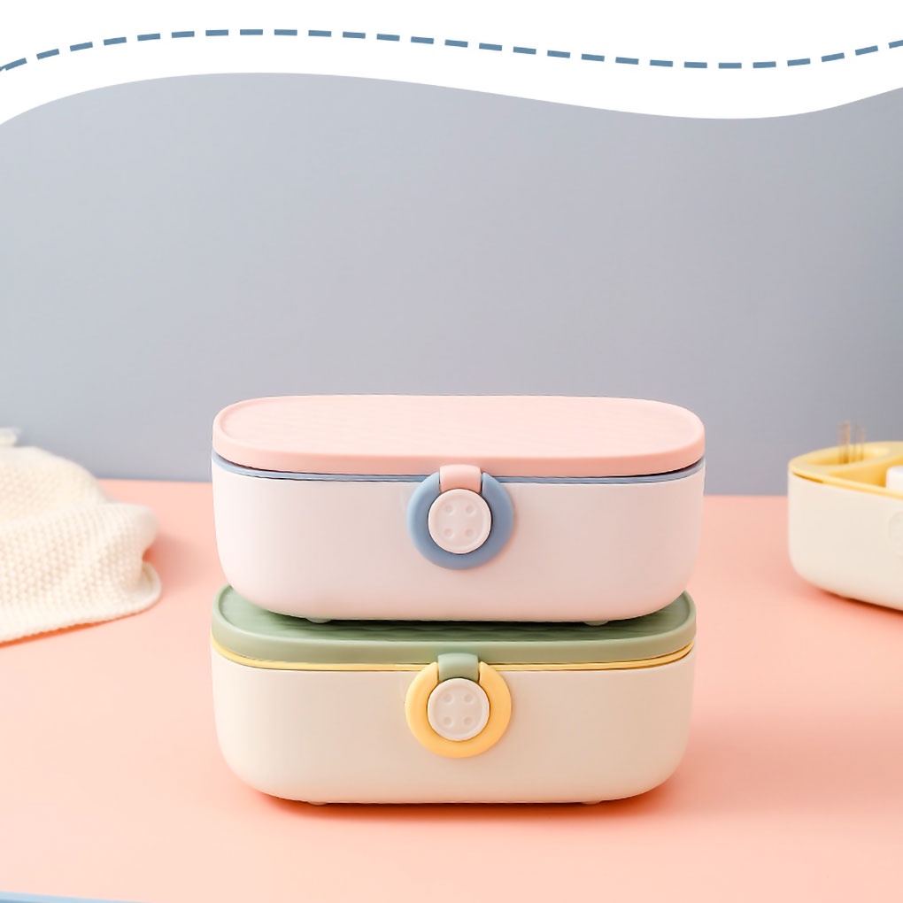 Bộ dụng cụ may vá với hộp đựng dùng sửa quần áo thủ công sử dụng khi đi du lịch