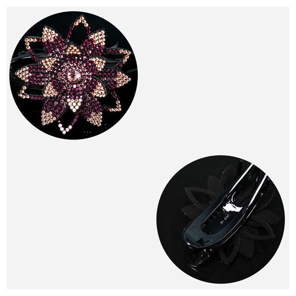 Kẹp Tóc Nhựa Hình Chữ U Họa Tiết Hoa Phong Cách Hàn Quốc Đơn Giản Dễ Phối Đồ