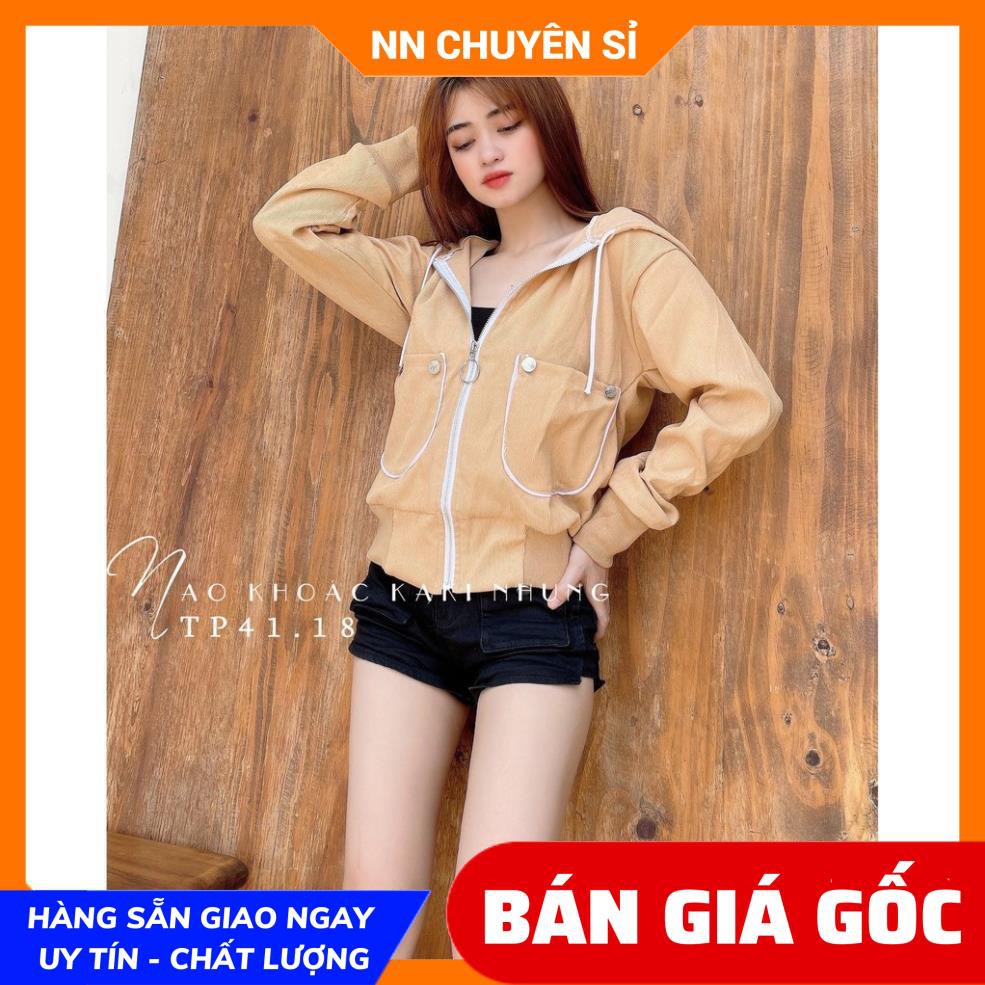ÁO KHOÁC KAKI NHUNG TĂM TP41.18 ⚡100% ẢNH THẬT⚡ ÁO KHOÁC NỮ TP116