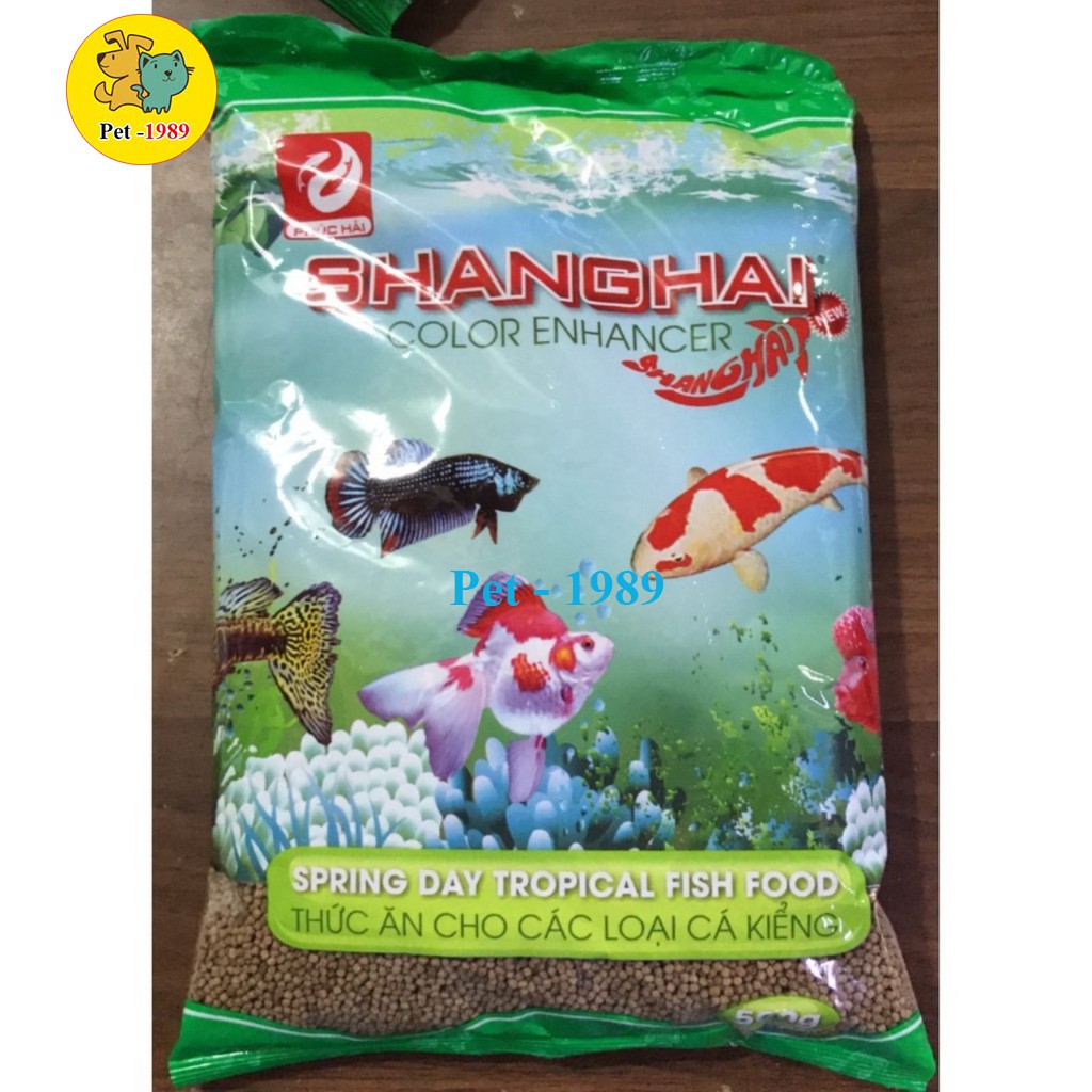 Thức Ăn Cá Shanghai 500g ( 5 gói 100g ) - Cám Cá Cảnh