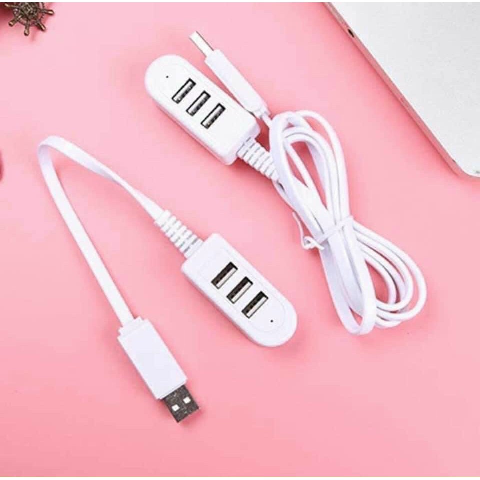 Bộ chia cổng USB 2.0 3 cổng tốc độ cao kèm dây cáp Laptop 1.2m(Only Charging Function,not support data transmission)