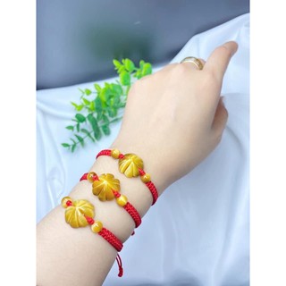 Vòng tay cỏ 4 lá mắt hổ tâm vàng