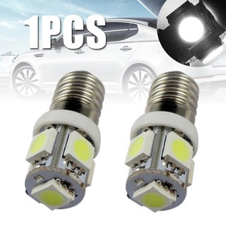 1 PC 6V E10 5050 5SMD LED Chiều Rộng Ô Tô Đèn Biển Số Đèn Trắng Ấm dysunbey