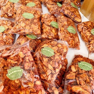 chuối sứ sấy giòn.