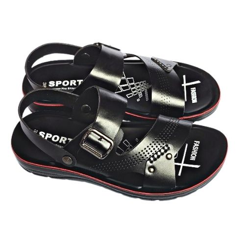 Dép Da Nam Đế Cao Su Đúc Nguyên Khối Cao Cấp, Dép quai hậu nam