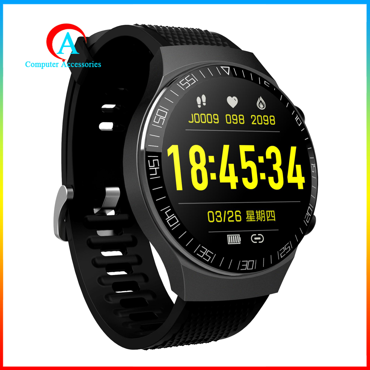 ANDROID Đồng Hồ Thông Minh 1.28 &quot;Bluetooth 4.0 Chống Nước Kèm Phụ Kiện