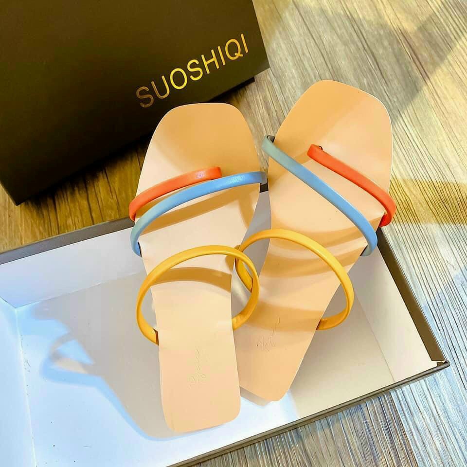 dép nữ lê xỏ ngón 3 quai form mới hottrend 2021