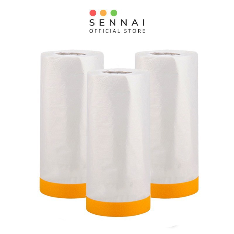 Màng Bọc Nilong Che Chắn Bụi Đa Năng SENNAI Kích Thước 3.2m x 12m Có Keo Dán Cố Định