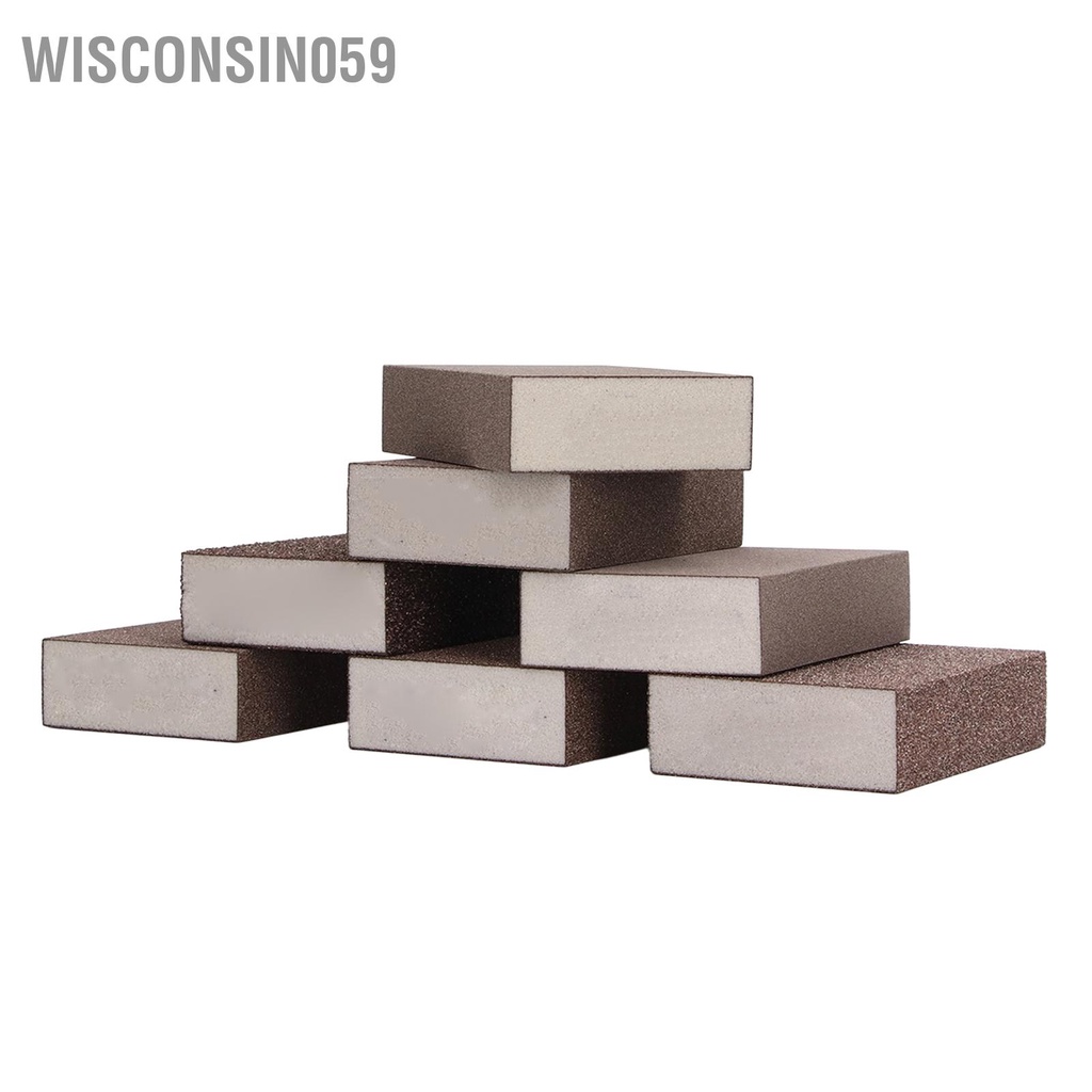 Wisconsin059 7 cái Bọt biển chà nhám Khối khô ướt cát thô vừa mịn 36 60 80 100 120 180 220 Grit