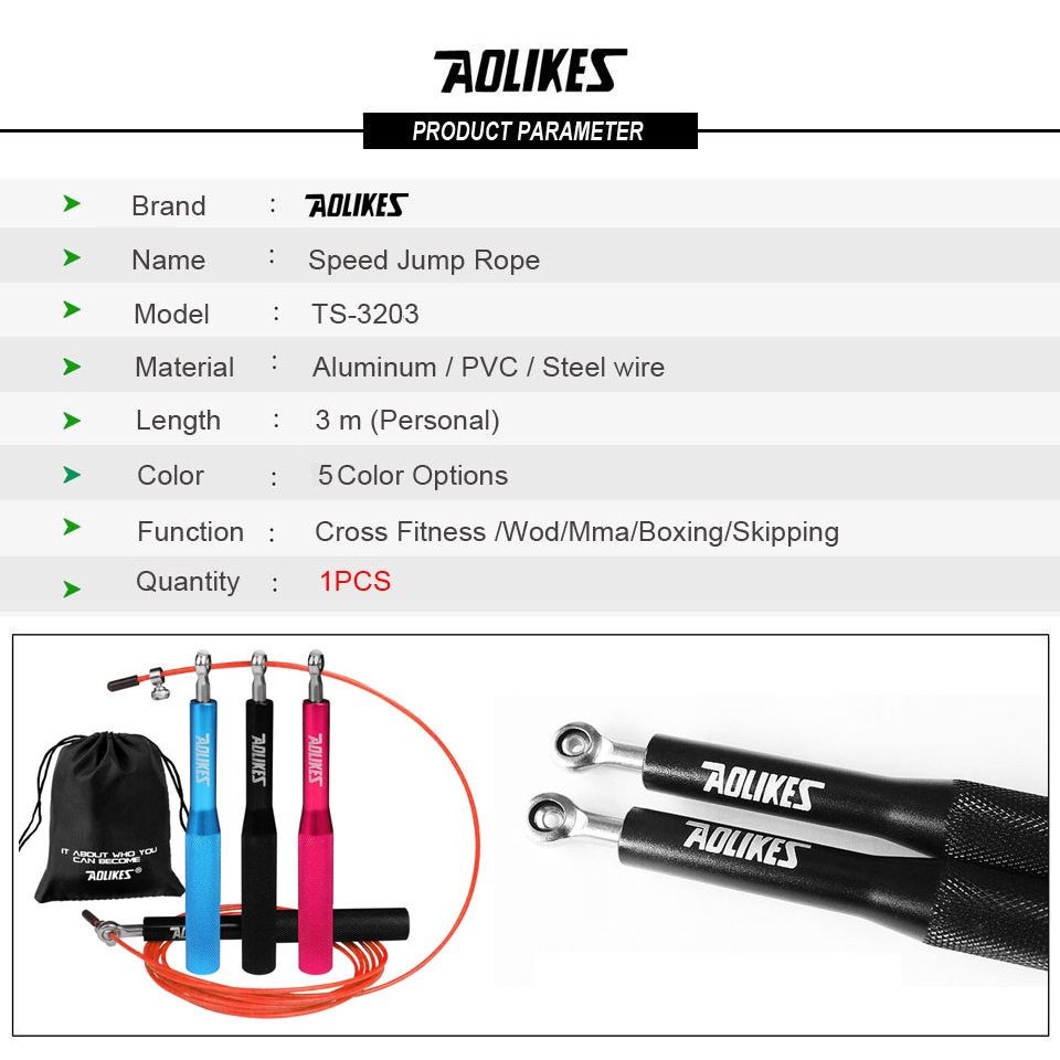 AOLIKES Dây nhảy tập thể dục giảm cân tại nhà tiện dụng