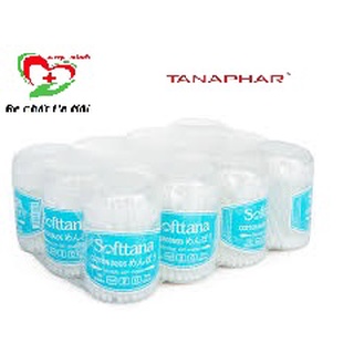 Bông vệ sinh tai mũi trẻ em Softtana - Bông ngoáy tai - Lọ 120 que