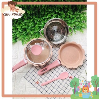 Bộ nồi chảo hoa 3 chức năng cao cấp