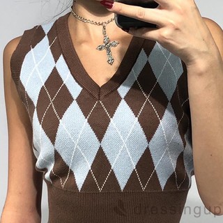 Áo len croptop gile cổ V [ORDER]