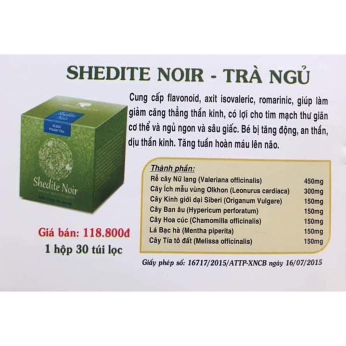 SBR Trà Thảo Mộc Shedite Noir hỗ trợ mất ngủ Siberi Nga