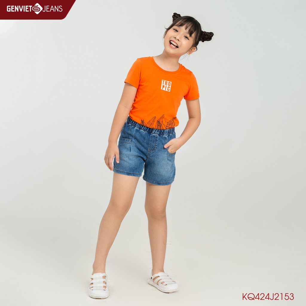 Quần Short Cạp Chun Bé Gái Genviet KQ424J2153